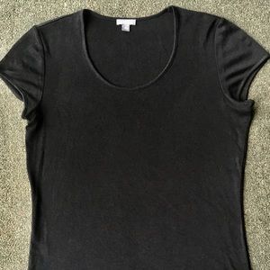 Ann Taylor Black Silk Top- M